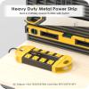 CCCEI Heavy Duty Power Strip Surge Protector, Metal 8 Outlets Power Strip for Appliance. Garage Shop Industrial Workbench 15 AMP Outlets Strip. 10FT Extension Cord, Yellow view 2