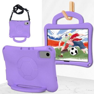 MUDASANQI for Xiaomi Redmi Pad SE 11inch (2023) Kids Case,Lightweight EVA Kid Friendly Shockproof Protective Case,Handle Stand Heavy Duty Tablet Cover with Shoulder Strap(Purple)