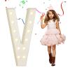 eufony Marquee Letters 4 Feet Tall, 4 FT Marquee Light Up Letters, Giant Light Up Letters 4FT for Birthday Party Quinceaera Baby Shower Gender Reveal Decorations, Letter V with LED Lights DIY Kit view 1