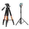 VICTIV Camera Tripod and Phone Tripod, Adjustable 74 Camera Tripod Stand, Tall 70 Tripod for Smartphone view 1