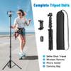 VICTIV Camera Tripod and Phone Tripod, Adjustable 74 Camera Tripod Stand, Tall 70 Tripod for Smartphone view 3