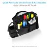 PROAIM Cube-111 AC Pouch (Large) for Camera Assistants, Grips & Techs. W/Wide Belt Loops, Zippered Top Opening. External Pocket - Extra Storage, For Utility Tool/Walkie & Video Accessory. view 2