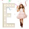 eufony Marquee Letters 4 Feet Tall, 4 FT Marquee Light Up Letters, Giant Light Up Letters 4FT for Birthday Party Baby Shower Gender Reveal Graduation Decorations, Letter E with LED Lights DIY Kit view 1