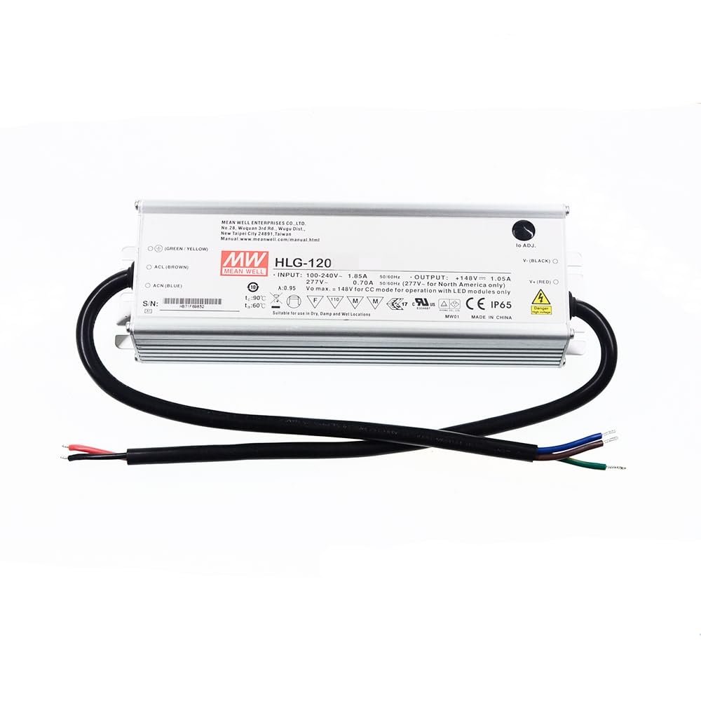 Mean Well HLG LED DriverHLG-120H-C350AB 350mA with Constant Current Potentiometer, Three-in-One Dimmin
