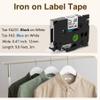 Fimax Tze FA231 Tze FA3 Compatible Fabric Iron-on Clothing Label Replace for Brother P Touch Fabric Tape 12mm 0.47'' for PT-D210 PT-D400 PT-H100 PT-D200 (2PK Black on White+2PK Navy Blue on White) view 2