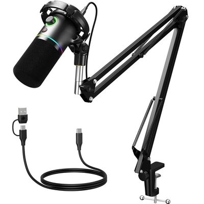 PGNEX Dynamic Microphone XLR/USB Mode Dynamic Mic Podcast Mic with Software and Gain Knob for Recording