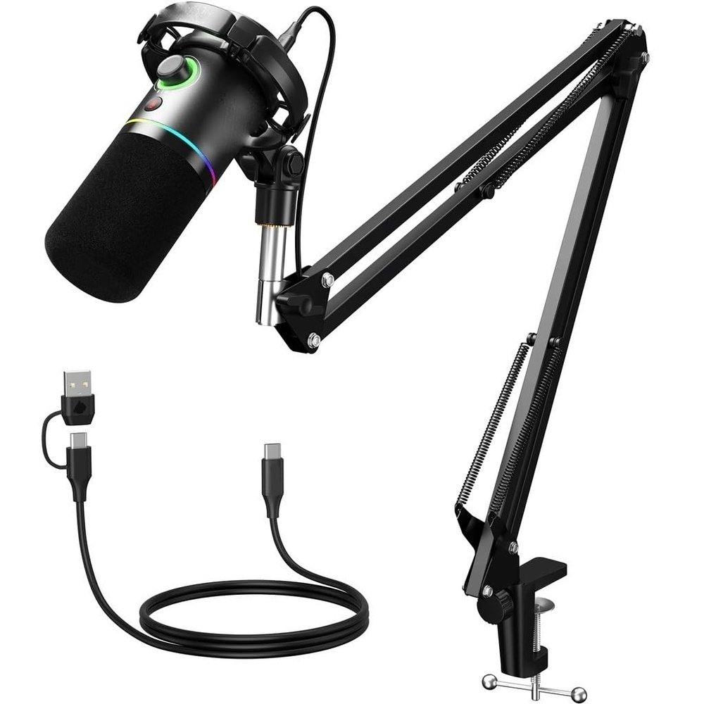 PGNEX Dynamic Microphone XLR/USB Mode Dynamic Mic Podcast Mic with Software and Gain Knob for Recording
