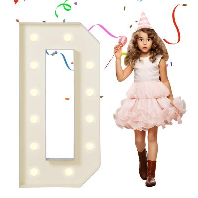 eufony Marquee Letters 4 Feet Tall, 4 FT Marquee Light Up Letters, Giant Light Up Letters 4FT for Birthday Party Baby Shower Gender Reveal Graduation Decorations, Letter D with LED Lights DIY Kit