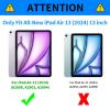 BPQOJB for iPad Air 13 inch Case 2024 M2 with Adjustable Stand & Auto Wake/Sleep Smart Protect Cover Case for iPad Air 13 inch 2024 - Cute Skull Flower view 2