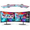 Kado Dual Monitor Setup - 2-Pack 24" Curved 1500R 1920x1080 Computer Monitor 75Hz VESA Mount HDMI Office Gaming Built-in Speakers (C24 Dual Series) view 1