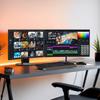 Kado Dual Monitor Setup - 2-Pack 24" Curved 1500R 1920x1080 Computer Monitor 75Hz VESA Mount HDMI Office Gaming Built-in Speakers (C24 Dual Series) view 4