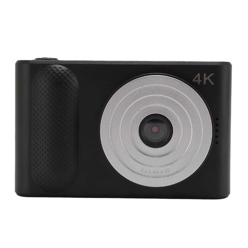 4K Digital Camera, 48MP HD Micro SLR Camera with 16X Dightal Zoom, 2.4 Inch TFT Screen Compact Small Camera for Travel Photography Vlogging (Black)