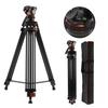 K&F CONCEPT 75" Video Tripod, Heavy Duty Camera Tripod Stand with 360 Fluid Head Load up to 17.6lb, Quick Release Plate Compatible with Canon Nikon Sony and Other DSLR Camera Camcorder view 1