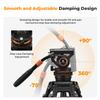 K&F CONCEPT 75" Video Tripod, Heavy Duty Camera Tripod Stand with 360 Fluid Head Load up to 17.6lb, Quick Release Plate Compatible with Canon Nikon Sony and Other DSLR Camera Camcorder view 3
