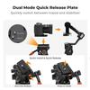 K&F CONCEPT 75" Video Tripod, Heavy Duty Camera Tripod Stand with 360 Fluid Head Load up to 17.6lb, Quick Release Plate Compatible with Canon Nikon Sony and Other DSLR Camera Camcorder view 4