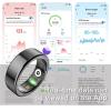 CNBRO Smart Ring for Men Fitness Tracker Smart Rings Women Waterproof Rings Men Heart Rate Monitor Sleep Monitor Pedometer Step Counter Compatible with ios Android Phones (Champagne Gold, 10/2.444in) view 2