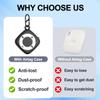 [2 Pack] Silicon Case for Tile Mate 2022 Tracker with Keychains, Waterproof Full Body Protective Cover for Tile Mate Holder, Anti Lost Hidden Full Cover for Tile Mate (Black & Black) view 2