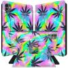 BPQOJB for iPad Pro 13 inch Case 2024 M4 7th Generation with 360 Degree Rotating PU Leather Smart Cover with Auto Wake/Sleep Tablet Case for iPad Pro 13 inch 2024 - Colorful Black Leaf view 1