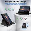 BPQOJB for iPad Pro 13 inch Case 2024 M4 7th Generation with 360 Degree Rotating PU Leather Smart Cover with Auto Wake/Sleep Tablet Case for iPad Pro 13 inch 2024 - Colorful Black Leaf view 4
