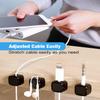 8 Pack Magnetic Cable Clips, Adjustable Magnetic Cord Organizer, Adhesive Magnetic Cord Holder for Desk, Home, Office, Car, Nightstand view 2
