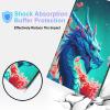 BPQOJB for iPad Pro 11 inch Case 2024 M4 5th Generation with Adjustable Stand & Auto Wake/Sleep Smart Protect Cover Case for iPad Pro 11 inch 5th Gen M4 2024 - Cherry Blossom Blue Dragon view 4