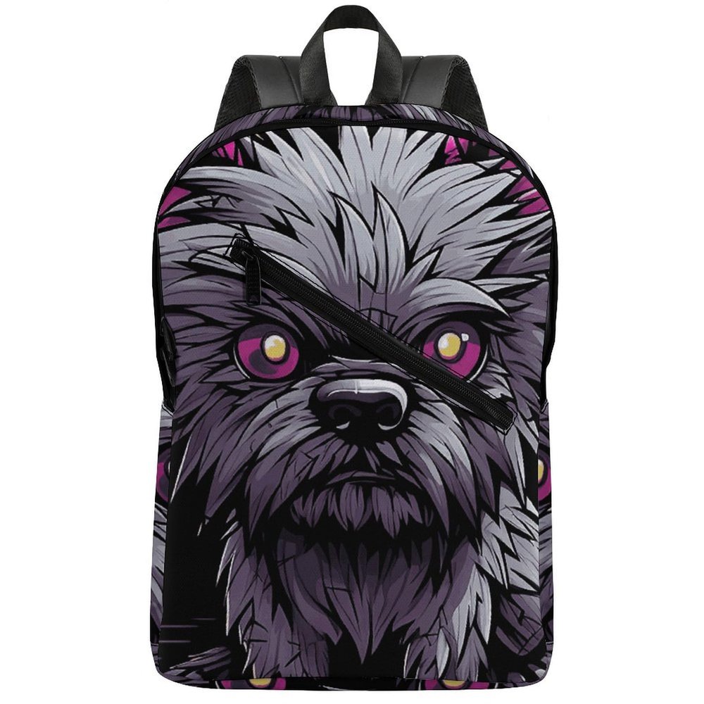 17 Inch Travel Backpack Lightweight Waterproof Casual Laptop Backpack Hiking Camping Daypack for Women Men Gray Pooh Dog