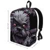 17 Inch Travel Backpack Lightweight Waterproof Casual Laptop Backpack Hiking Camping Daypack for Women Men Gray Pooh Dog view 2