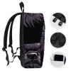 17 Inch Travel Backpack Lightweight Waterproof Casual Laptop Backpack Hiking Camping Daypack for Women Men Gray Pooh Dog view 3