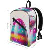 17 Inch Travel Backpack Lightweight Waterproof Casual Laptop Backpack Hiking Camping Daypack for Women Men Colorful Easter Egg view 2