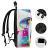 17 Inch Travel Backpack Lightweight Waterproof Casual Laptop Backpack Hiking Camping Daypack for Women Men Colorful Easter Egg view 3