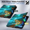 BPQOJB for iPad Pro 13 inch Case 2024 M4 7th Generation with 360 Degree Rotating PU Leather Smart Cover with Auto Wake/Sleep Tablet Case for iPad Pro 13 inch 2024 - Beach and Moon view 3