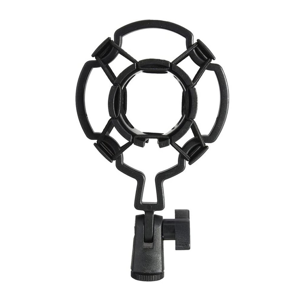 PGNEX Universal Professional Condenser Microphone Mic Shock Mount Holder Studio Recording Bracket For Large Diaphram Mic Clip Black