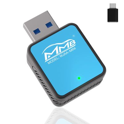 MMB Wireless Android Auto Adapter, 5.8GHZ WiFi, 5.3 Bluetooth, 3-5s Auto Connect, USB-C/USB-A/,Stable Control & No Delay, Compatible with Android 10+ Supports Car Original Control