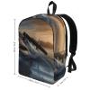 17 Inch Travel Backpack Lightweight Waterproof Casual Laptop Backpack Hiking Camping Daypack for Women Men At Dusk Shark view 2