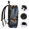 17 Inch Travel Backpack Lightweight Waterproof Casual Laptop Backpack Hiking Camping Daypack for Women Men At Dusk Shark view 3