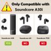 [2 Pack] easyBee Case Compatible with Soundcore A30i Bluetooth Headphone Charging Cover with 2 Keychain, Soft Liquid Silicone Ultra Thin Shockproof Protective Kit - Black and Blue view 2