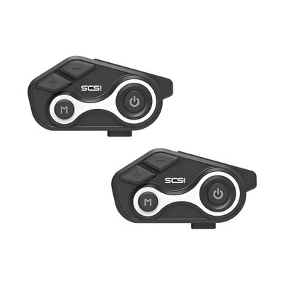 SCSETC Motorcycle Bluetooth Intercom 1000m 2 Riders Motorbike Helmet Communication System Headset Universal Wireless Interphone (Waterproof/Handsfree/Stereo Music/GPS/2 Pack)