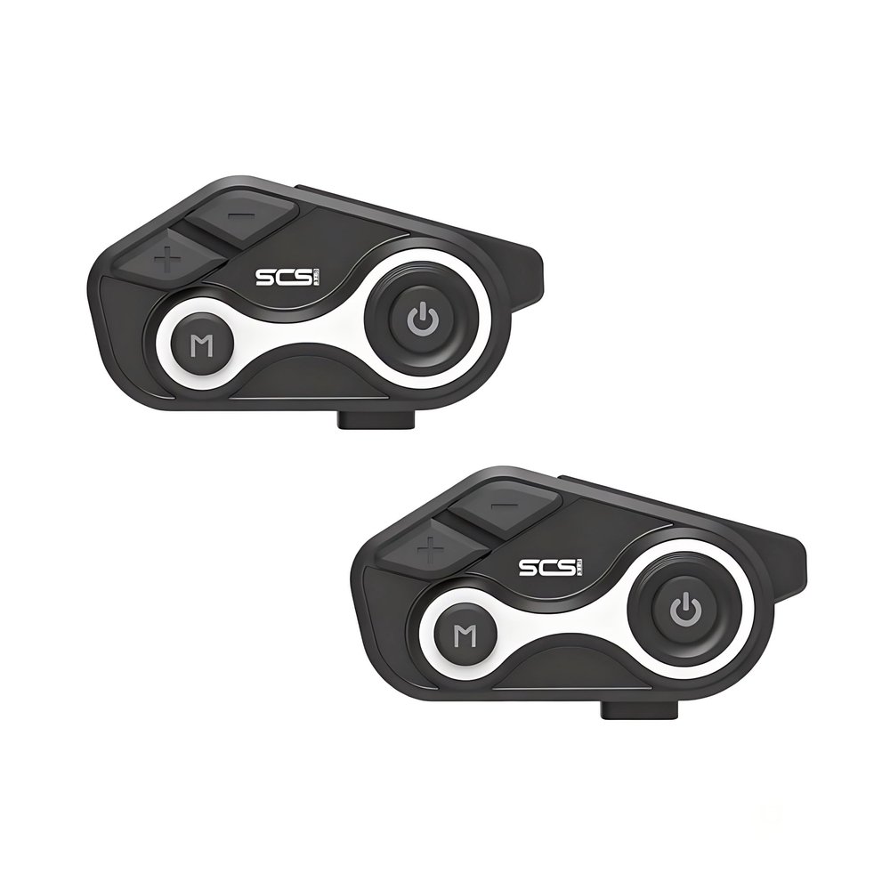 SCSETC Motorcycle Bluetooth Intercom 1000m 2 Riders Motorbike Helmet Communication System Headset Universal Wireless Interphone (Waterproof/Handsfree/Stereo Music/GPS/2 Pack)