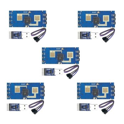 JMT LD2412 24G Human Presence Sensing RaDAR Module Wide Angle + Long Range Millimeter Wave Sensor 0.75-9m (Module Kit,5Pcs)