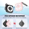 [2 Pack] Silicon Case for Tile Mate 2022 Tracker with Keychains, Waterproof Full Body Protective Cover for Tile Mate Holder, Anti Lost Hidden Full Cover for Tile Mate (Black & Pink) view 4