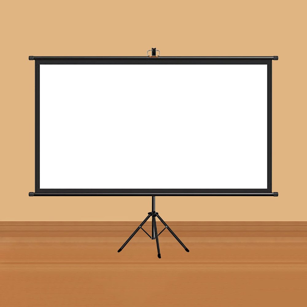 FAFACAI Portable Projection Screen with Stand - 4:3/16:9 HD Foldable Projection Screen Manual Projection Screen Free-Standing Projection Screen, for Home Theater, Conferences (84) (60inch 4:3)