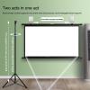 FAFACAI Portable Projection Screen with Stand - 4:3/16:9 HD Foldable Projection Screen Manual Projection Screen Free-Standing Projection Screen, for Home Theater, Conferences (84) (60inch 4:3) view 2