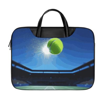 LKJTRF 17 Inch Laptop Shoulder Bag Waterproof Portable Laptop Case Sleeve Messenger Bag for Women Men Tennis Ball in The Air, Style-38