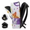 17 Inch Travel Backpack Lightweight Waterproof Casual Laptop Backpack Hiking Camping Daypack for Women Men Butterfly Polka Dot And Cat view 4
