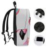 17 Inch Travel Backpack Lightweight Waterproof Casual Laptop Backpack Hiking Camping Daypack for Women Men Hello Glasses Flamingo view 3