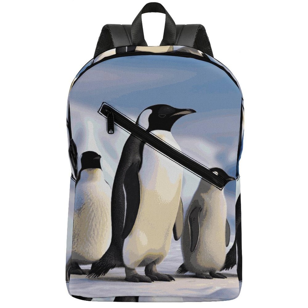 17 Inch Travel Backpack Lightweight Waterproof Casual Laptop Backpack Hiking Camping Daypack for Women Men Cute Penguins