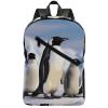 17 Inch Travel Backpack Lightweight Waterproof Casual Laptop Backpack Hiking Camping Daypack for Women Men Cute Penguins view 1