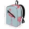 17 Inch Travel Backpack Lightweight Waterproof Casual Laptop Backpack Hiking Camping Daypack for Women Men Flamingo view 2