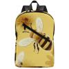 17 Inch Travel Backpack Lightweight Waterproof Casual Laptop Backpack Hiking Camping Daypack for Women Men Honey Bee view 1