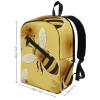 17 Inch Travel Backpack Lightweight Waterproof Casual Laptop Backpack Hiking Camping Daypack for Women Men Honey Bee view 2